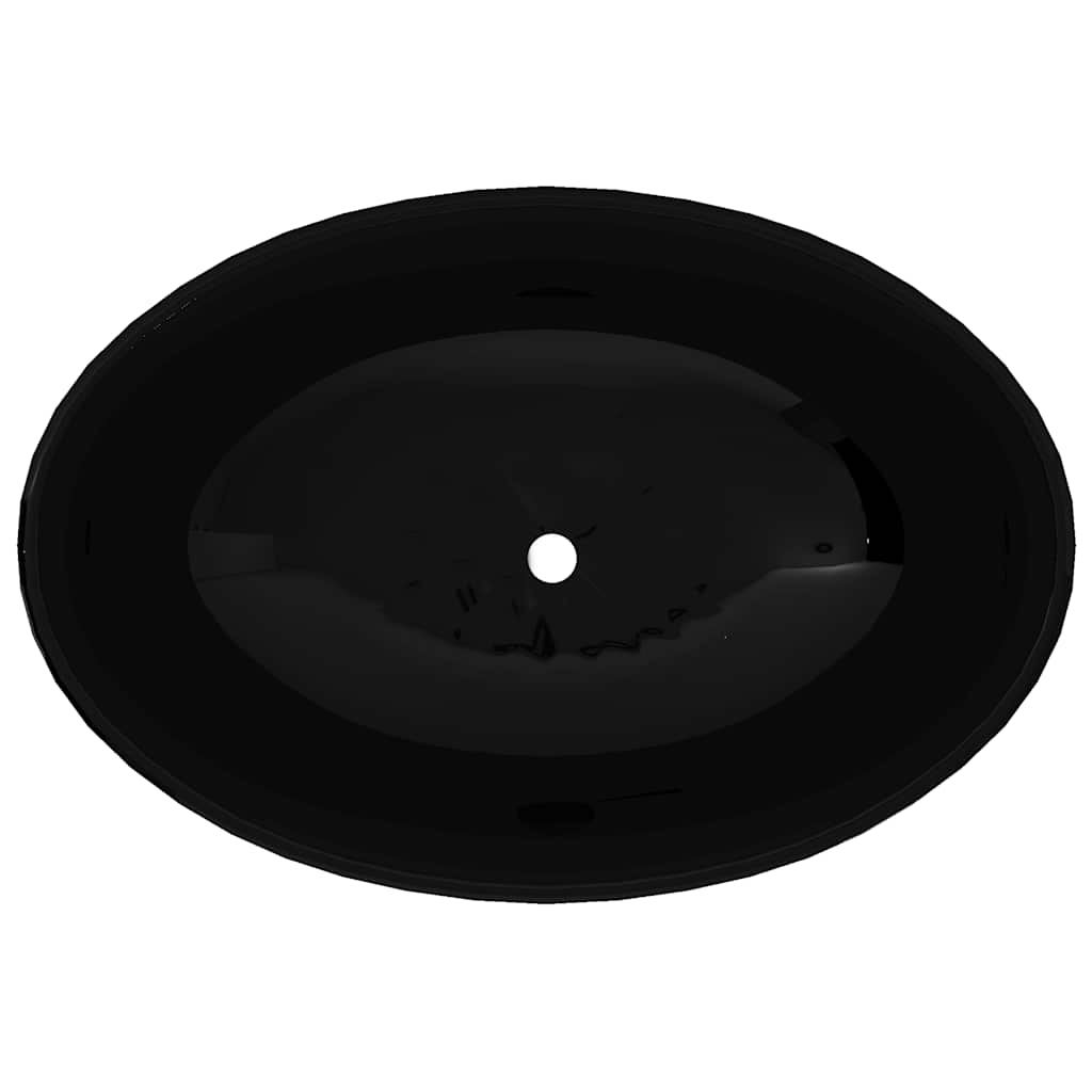 Luxus Keramik Waschbecken Oval Weiß 40 x 33 cm