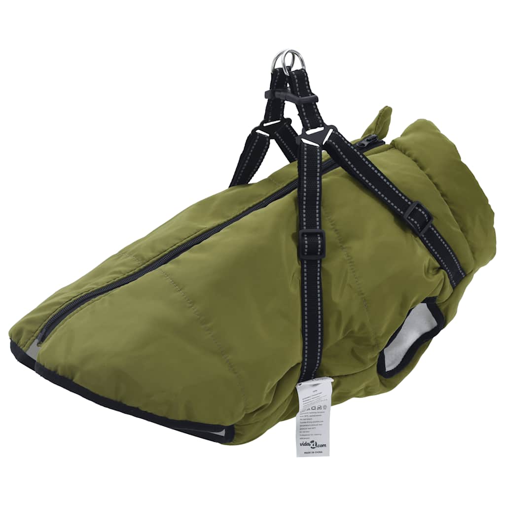 Hundemantel mit Geschirr Wasserdicht Reflektierend Lila L48