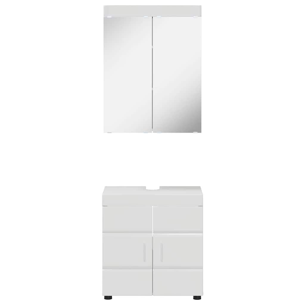 Badezimmermöbel-Set TULUM 2 pcs Weiß 60 x 34 x 63 cm
