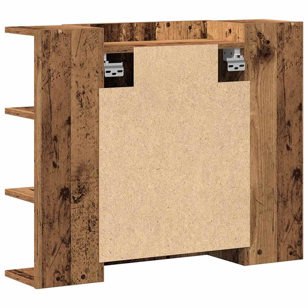 Bad-Spiegelschrank Weiß 80x20,5x64 cm Holzwerkstoff