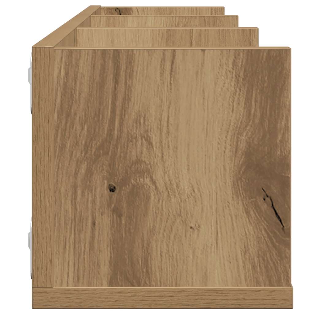 CD-Wandregal Weiß 75x18x18 cm Holzwerkstoff