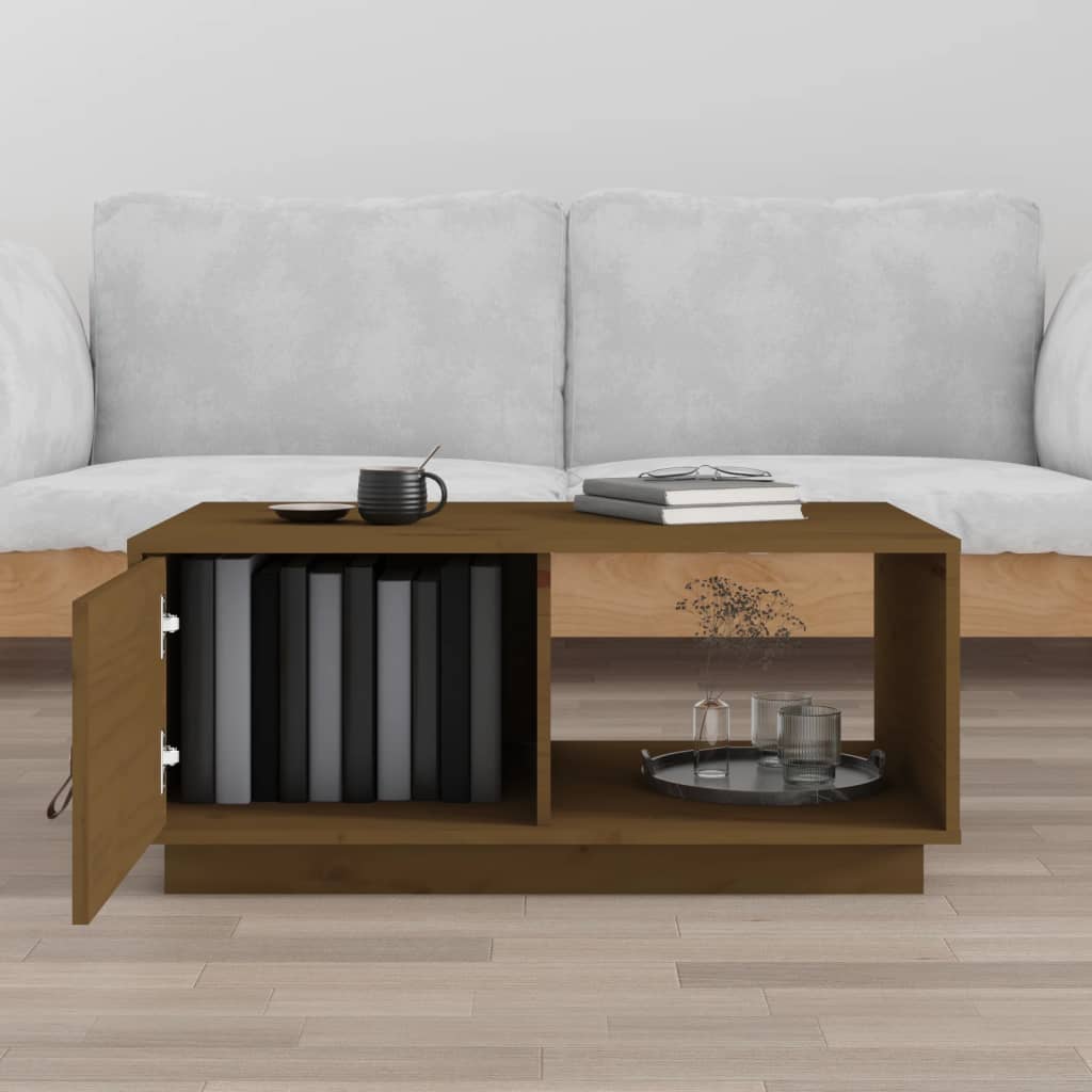 Couchtisch 80x50x35,5 cm Massivholz Kiefer