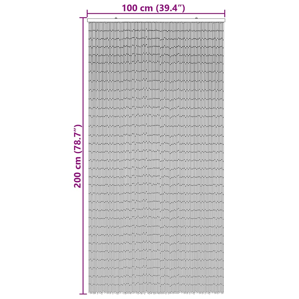 Insekten-Türvorhang Bambus Druck 90x220 cm Bambus