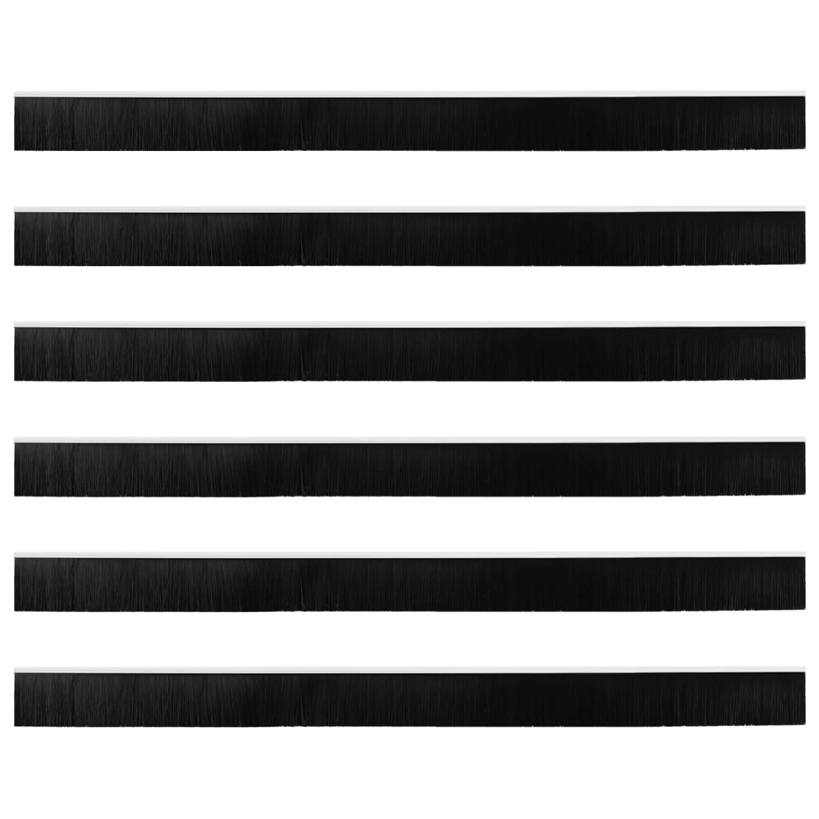 Selbstklebende Türbürstendichtungen 2 pcs Braun 100 cm