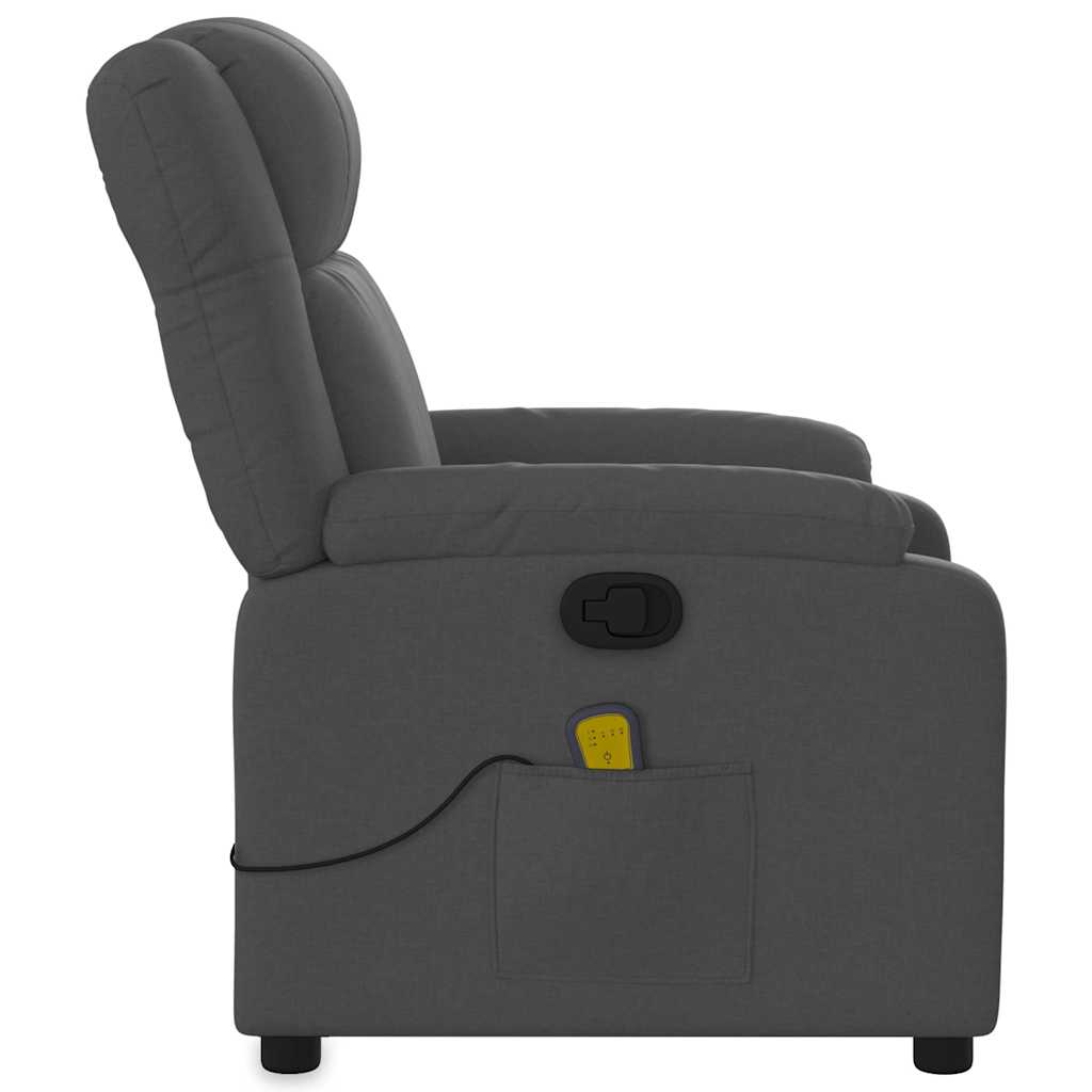 Massage-Relaxsessel, hellgrauer Stoff