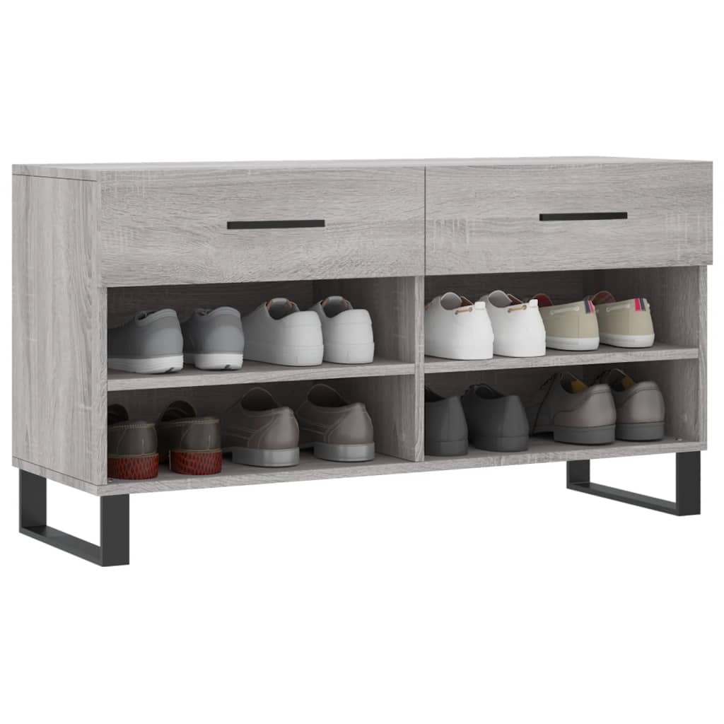 Schuhbank Weiß 102x35x55 cm Holzwerkstoff
