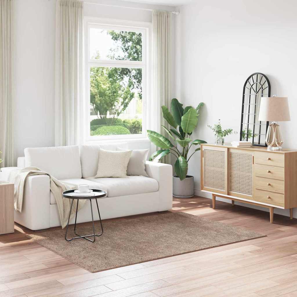 Anti-Rutsch Shaggy Teppich Dunkelgrau 200 x 200 cm PP