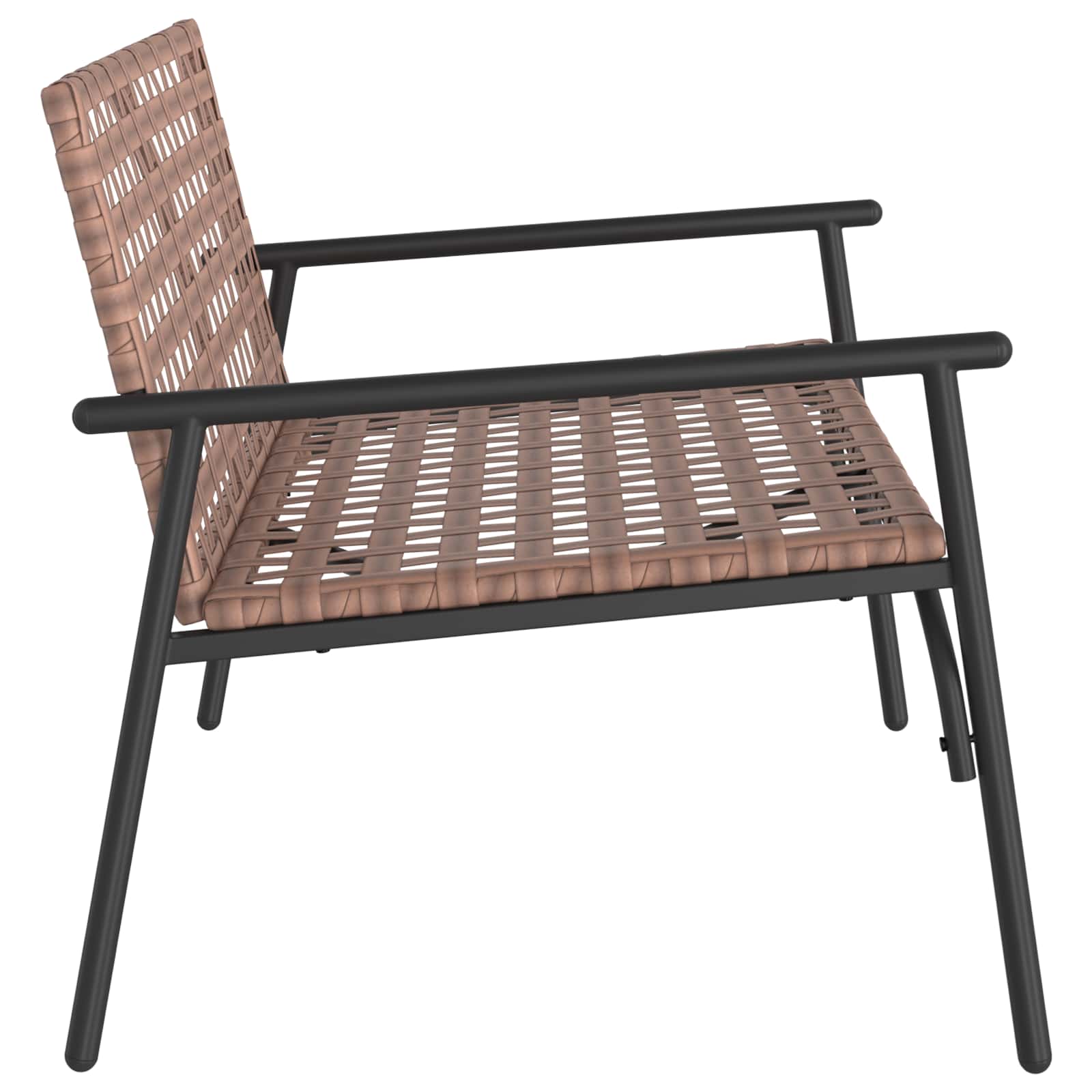 Gartenstuhl 2 pcs Braun 78 x 55,5 x 75,5 cm Poly-Rattan