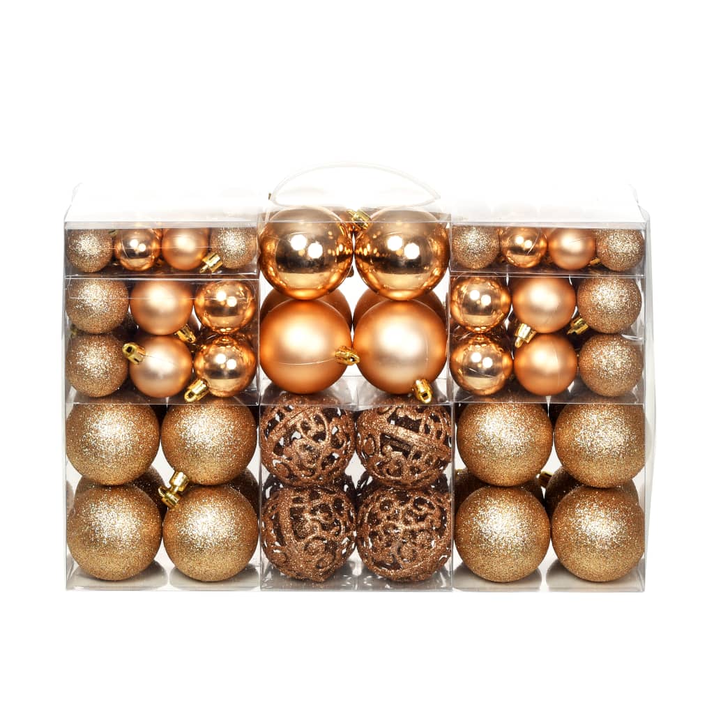 100-tlg. Weihnachtskugel-Set Weiß