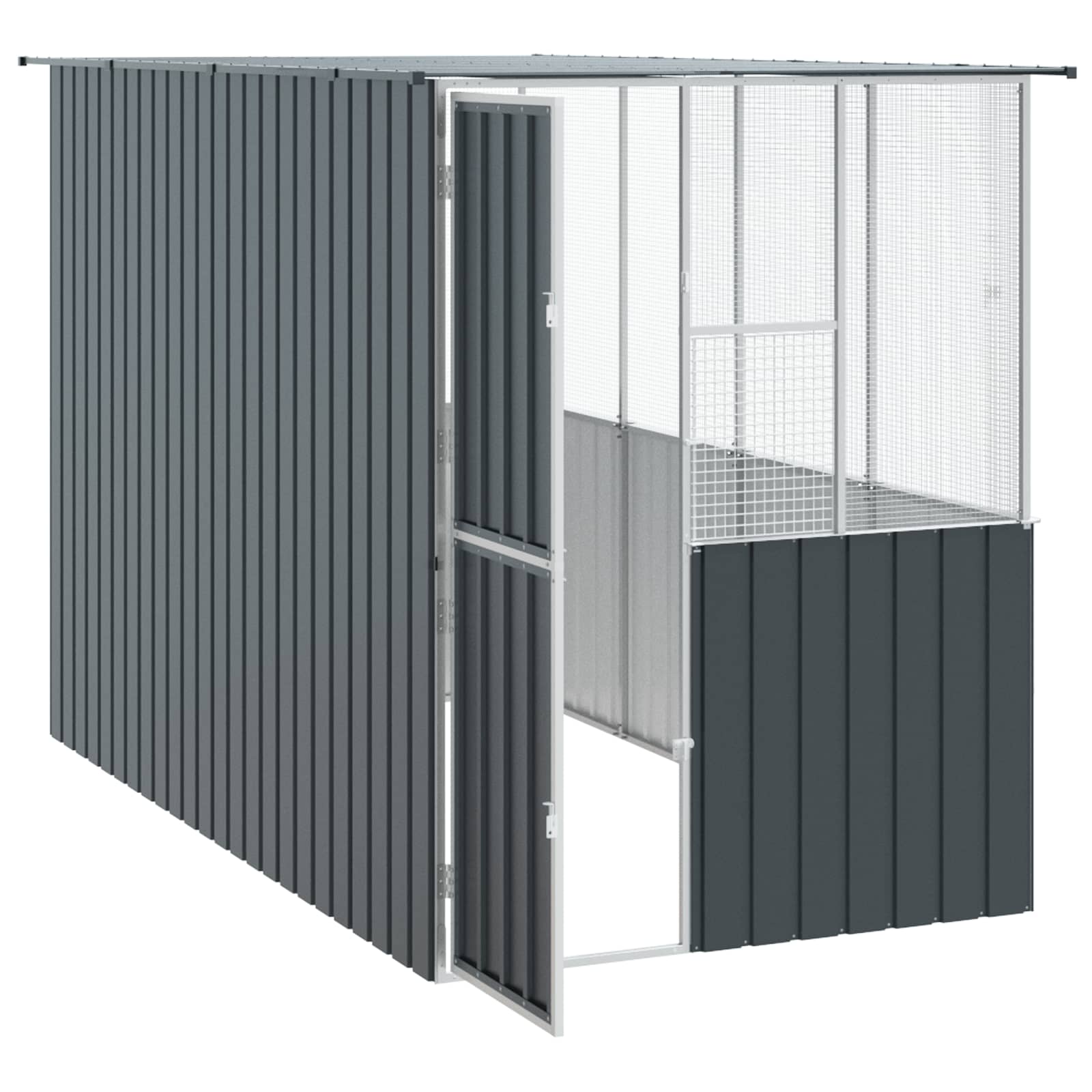Vogelkäfig Anthrazit 165 x 165 x 200 cm Verzinkter Stahl