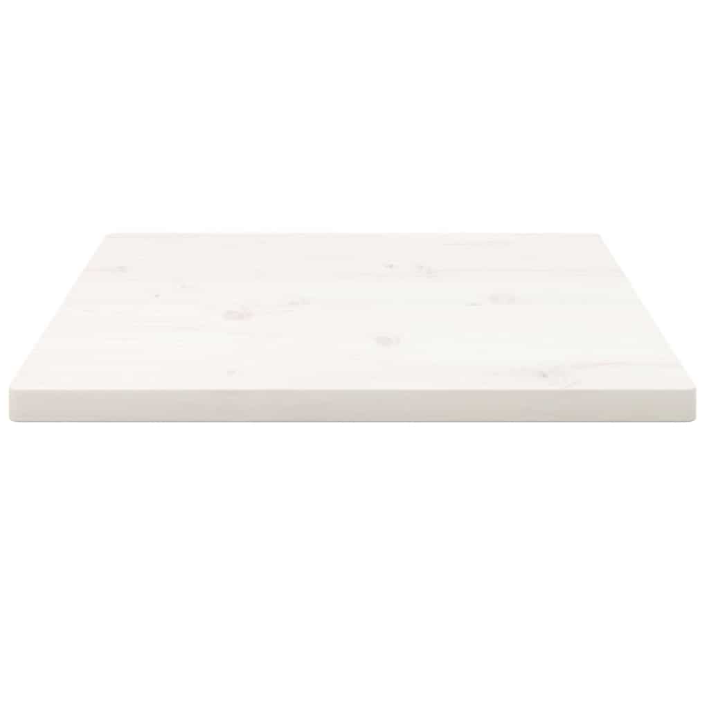 Tischplatte Weiß 40x40x2,5 cm Massivholz Kiefer Quadratisch