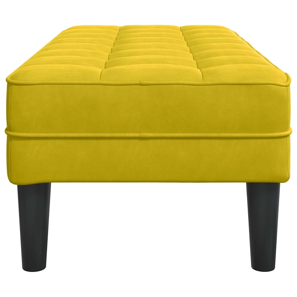 Bank mit Kissen Hellgrau 113 x 57 x 39 cm Samt