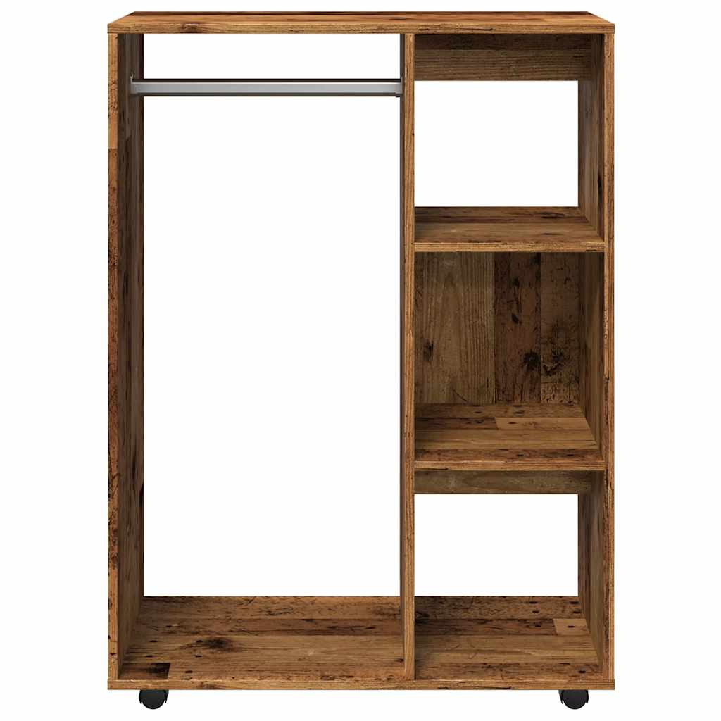 Kleiderschrank Weiß 80x40x110 cm Holzwerkstoff
