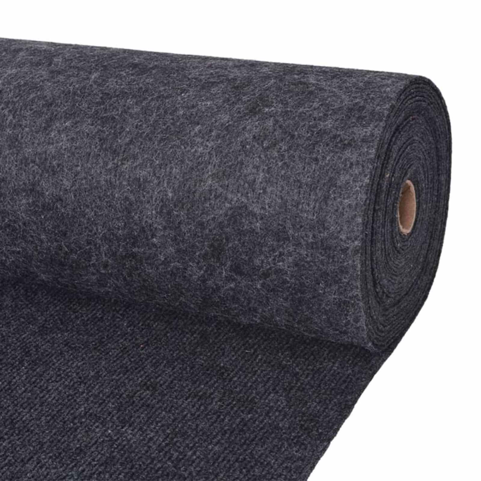 Teppich Anthrazit 1,2 x 10 m Polyester