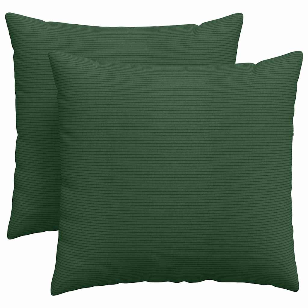 Sofakissen 2 Stück Hellgrau 50 x 30 cm Cordstoff