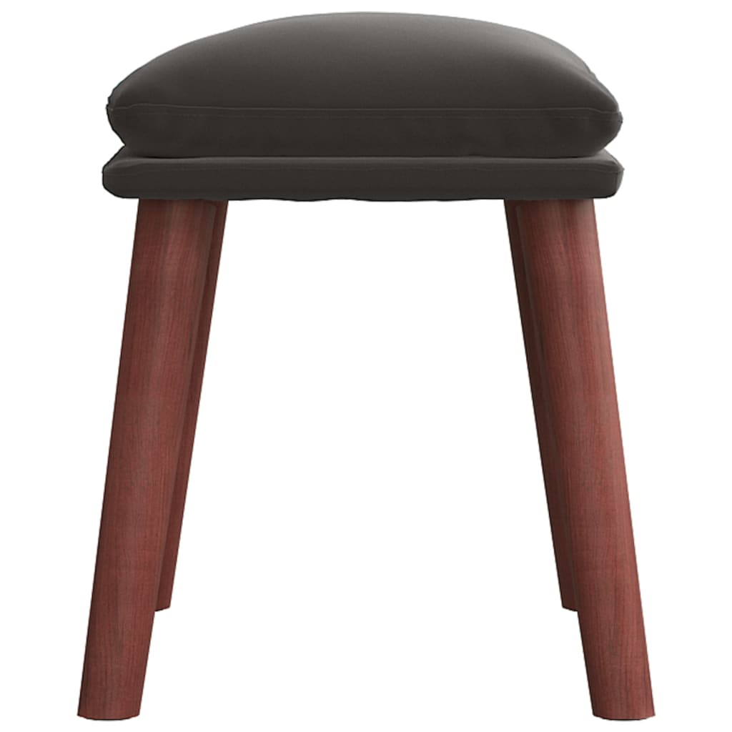 Fußhocker Hellgrau 45x29,5x35 cm Samt
