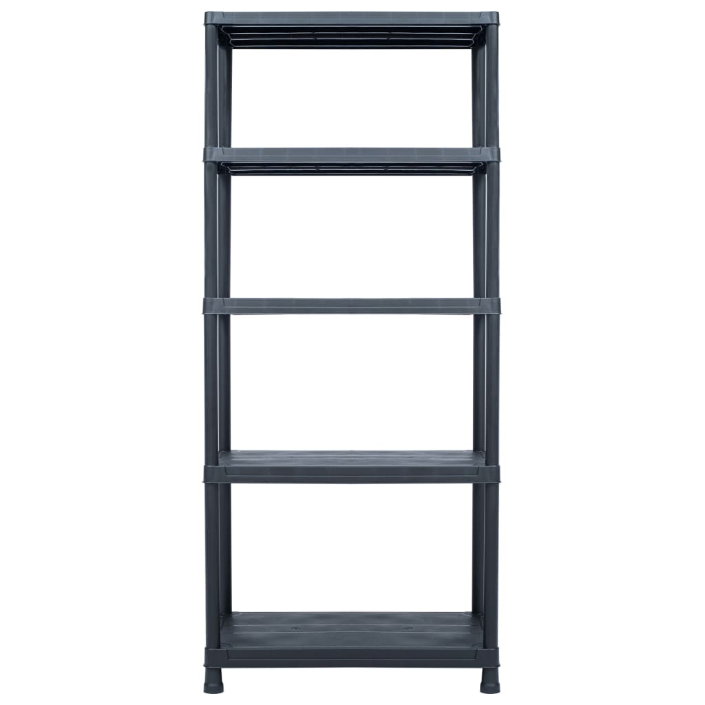 Lagerregale 2 Stk. Schwarz 60 x 30 x 138 cm Kunststoff