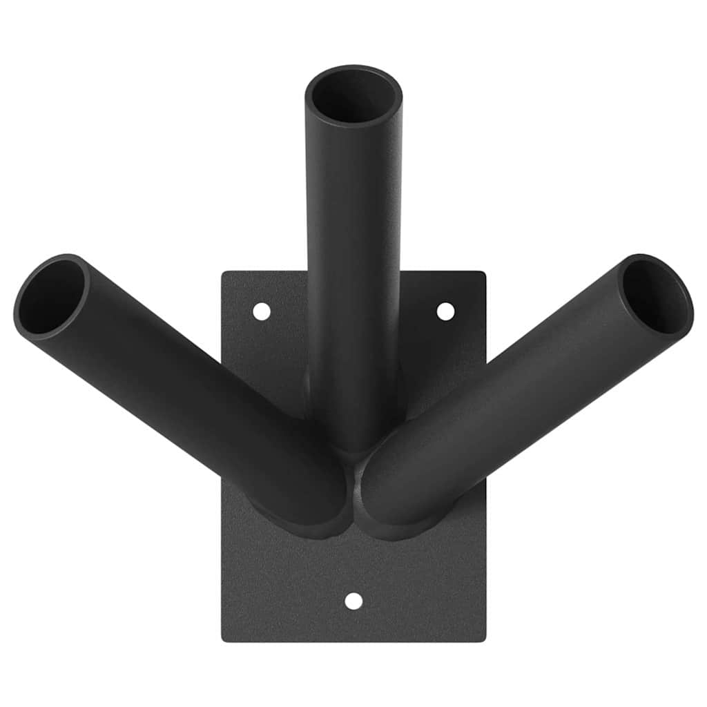 Fahnen Pole Holde Schwarz 10,5 x 7,5 x 0,25 cm Stahl