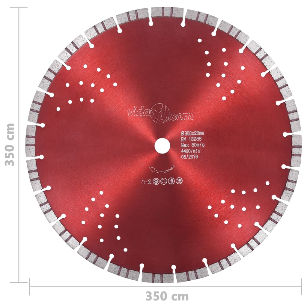 Diamant-Trennscheibe mit Turbo und Löchern Stahl 300 mm