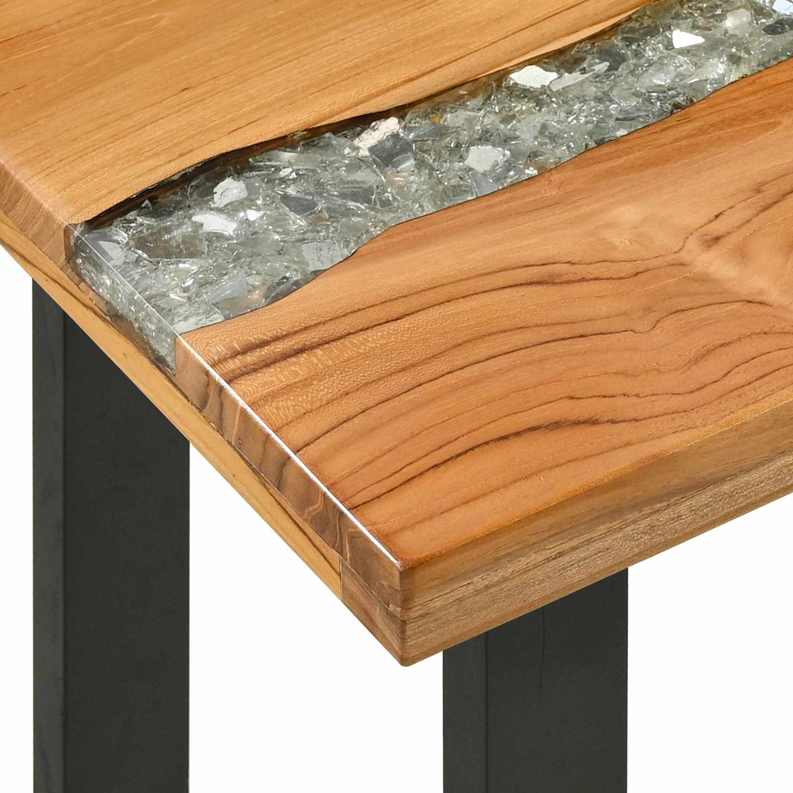 Konsolentisch Braun 100 x 35 x 75 cm Massives Teakholz