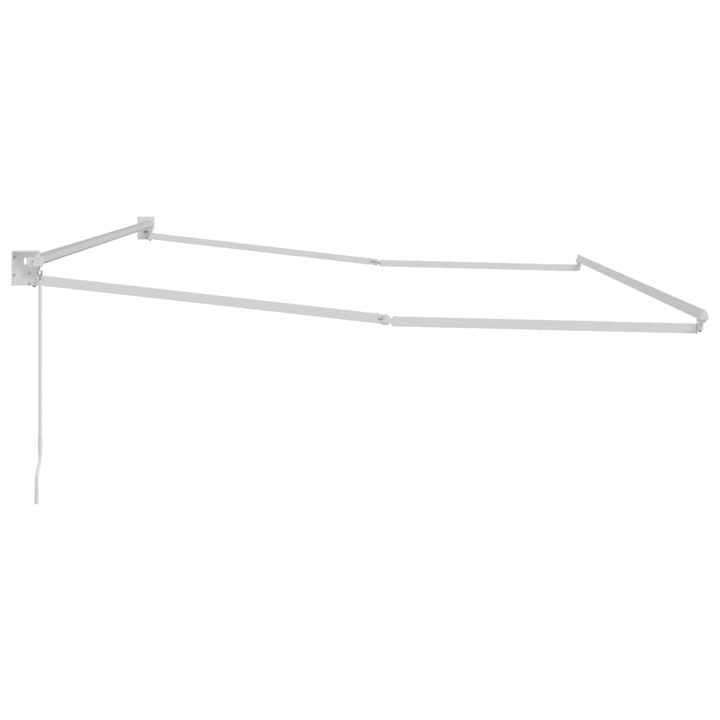 Ausziehbarer Sonnenschirmrahmen Weiß 300 x 250 cm Aluminium