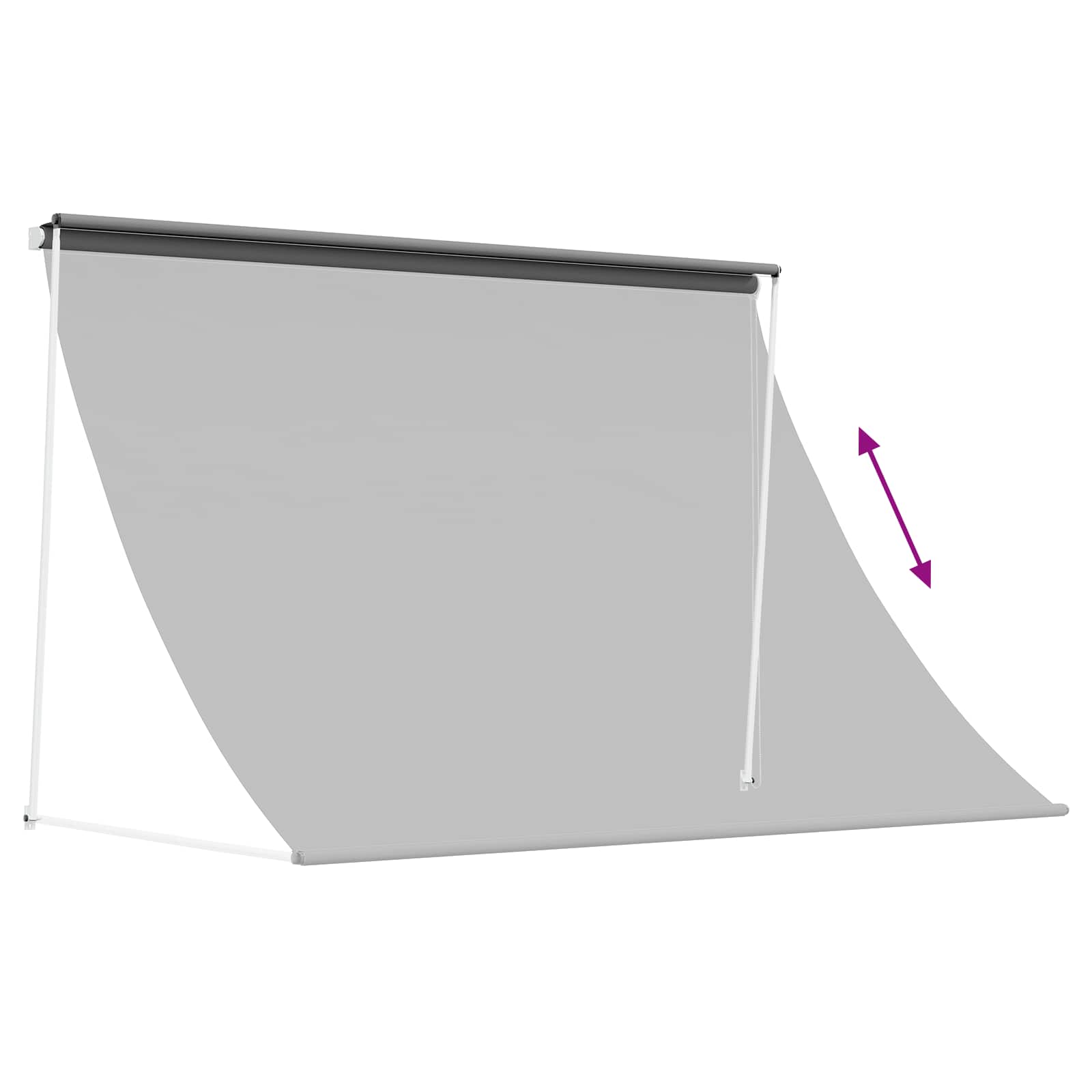 Einziehbare Markise 150×150 cm Blau und Weiß