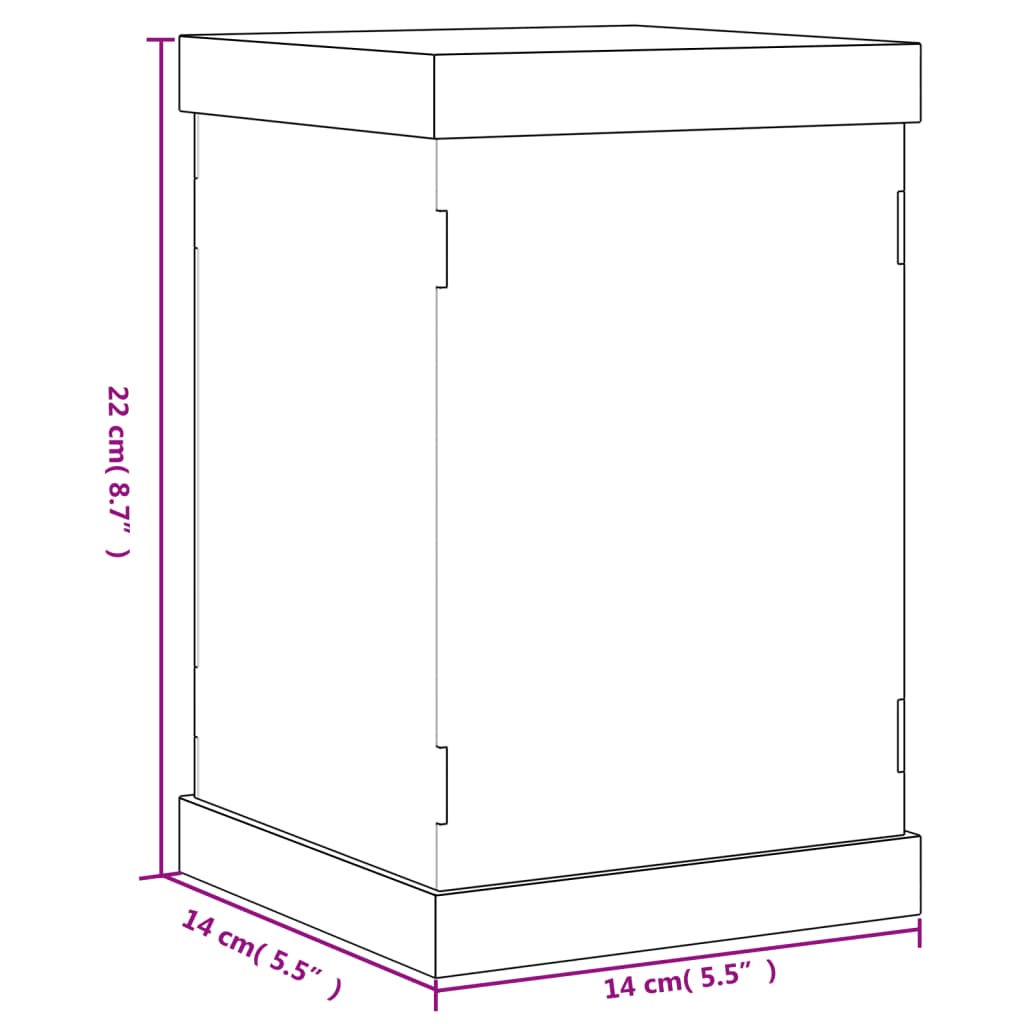 Vitrine Transparent 17x12x25 cm Acryl