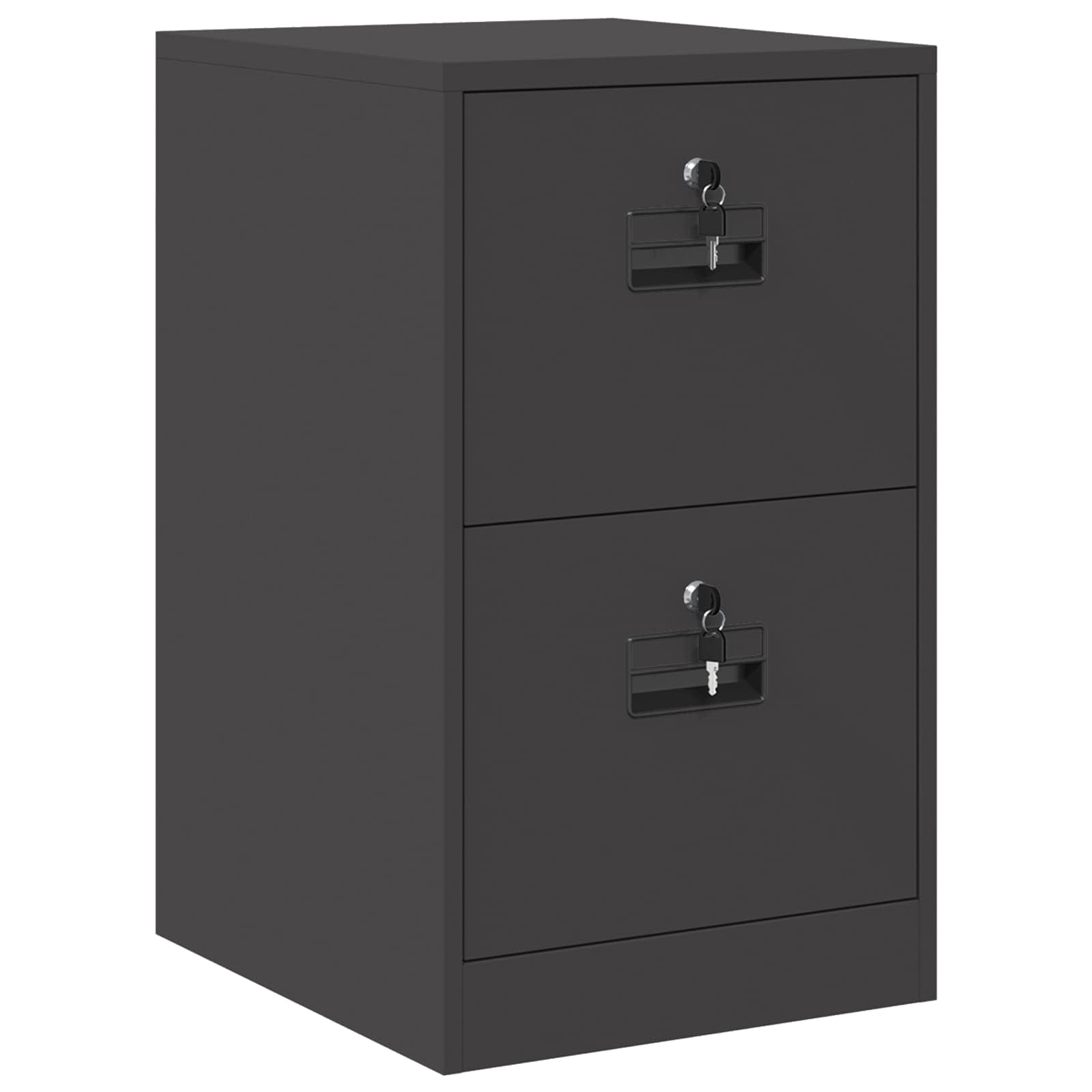 Aktenschrank 2 pcs Schwarz 44 x 50 x 139 cm Kaltgewalzter Stahl