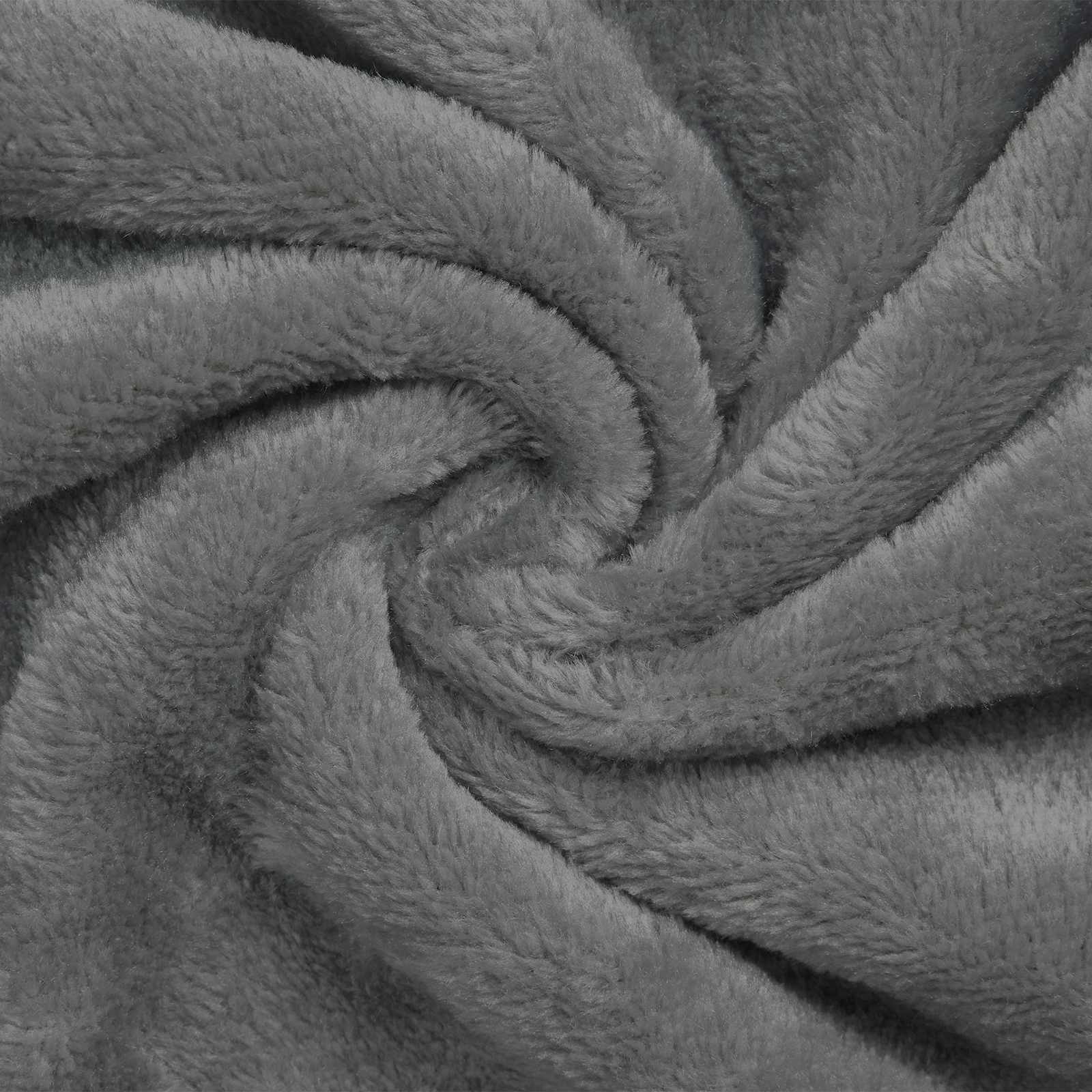 Bademantel ohne Kapuze Beige S Flanell