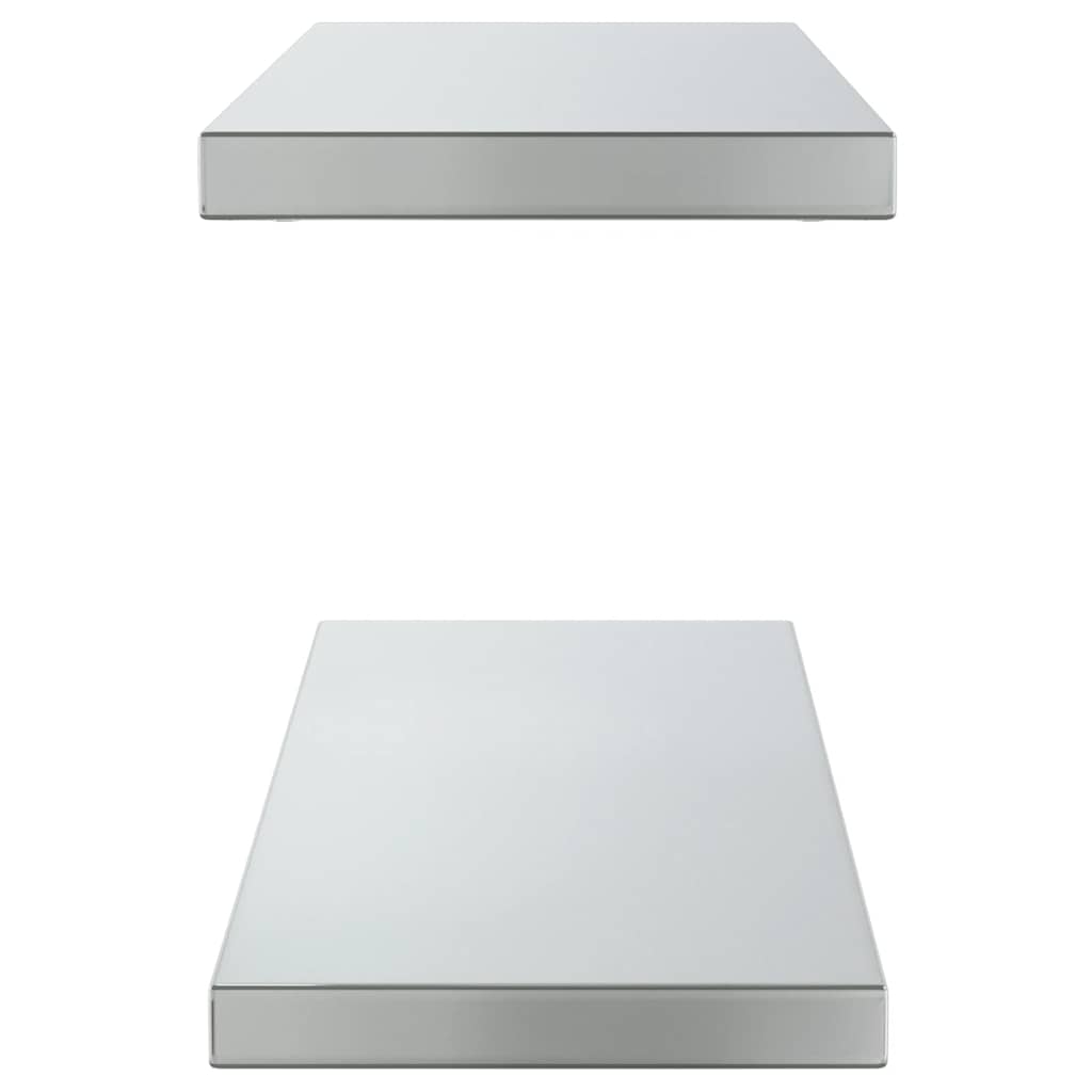 Wandregale 2 Stk. 100x40 cm Silbern Edelstahl