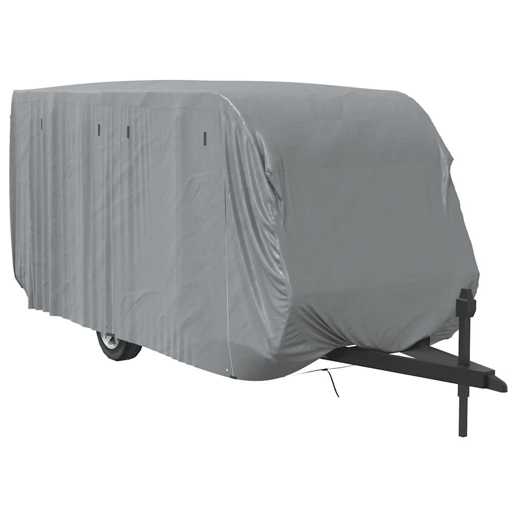 Schutzhülle für Wohnwagen Grau 460x250x220 cm Vliesstoff