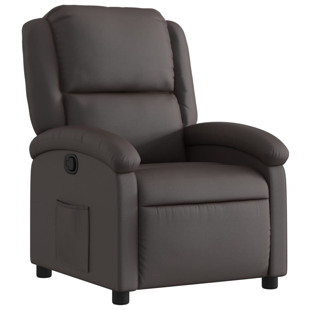 Relaxsessel Echtleder Schwarz