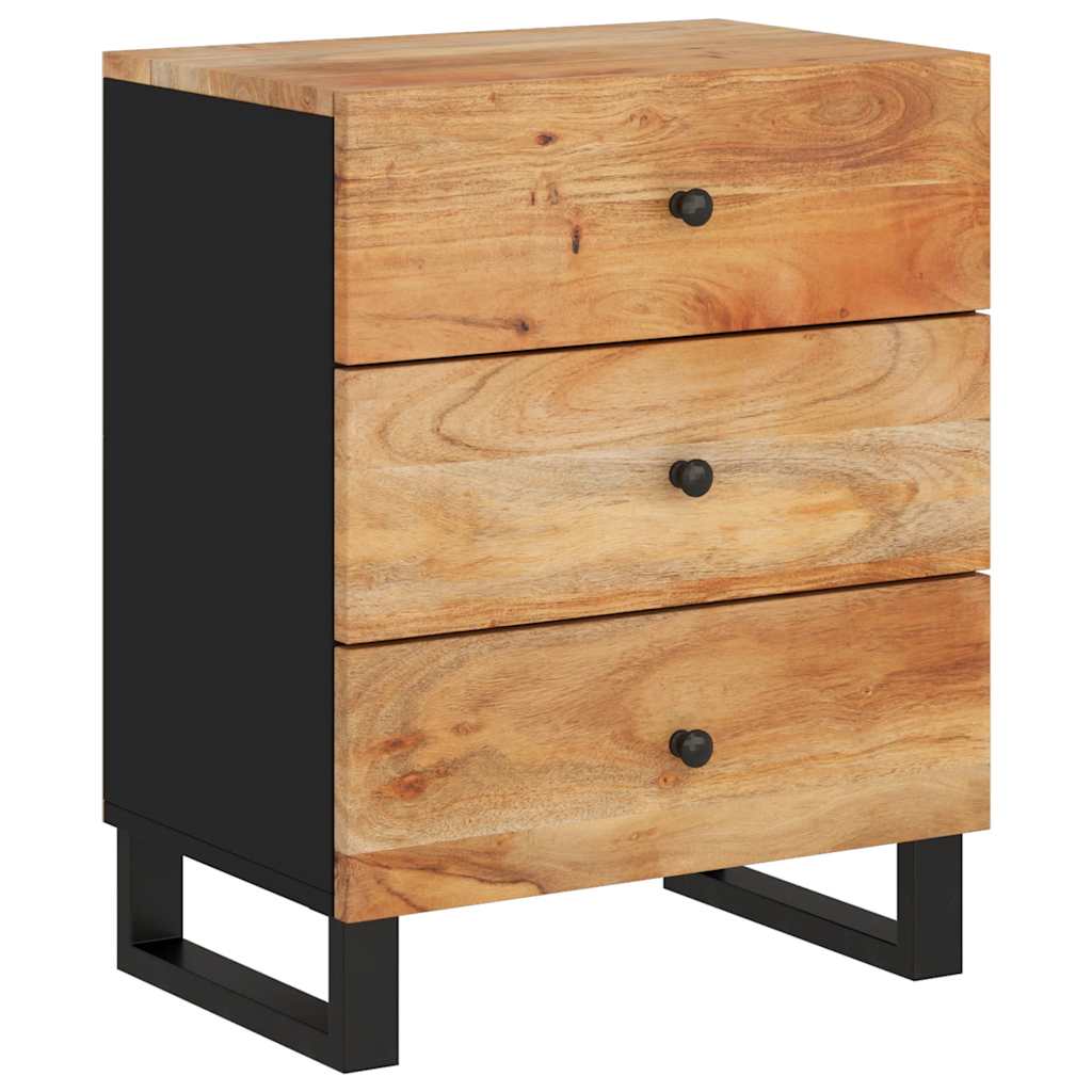 Nachttisch 50x33x62 cm Massivholz Mango & Holzwerkstoff