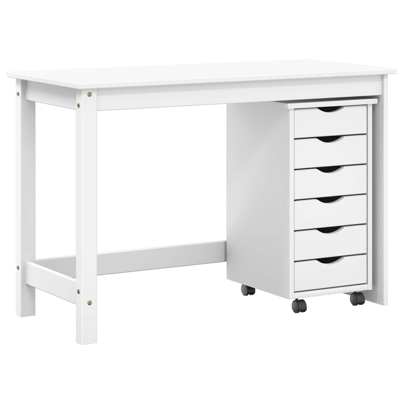 Desk und Rolling Cabinet Set MOSS 2 pcs Honigbraun