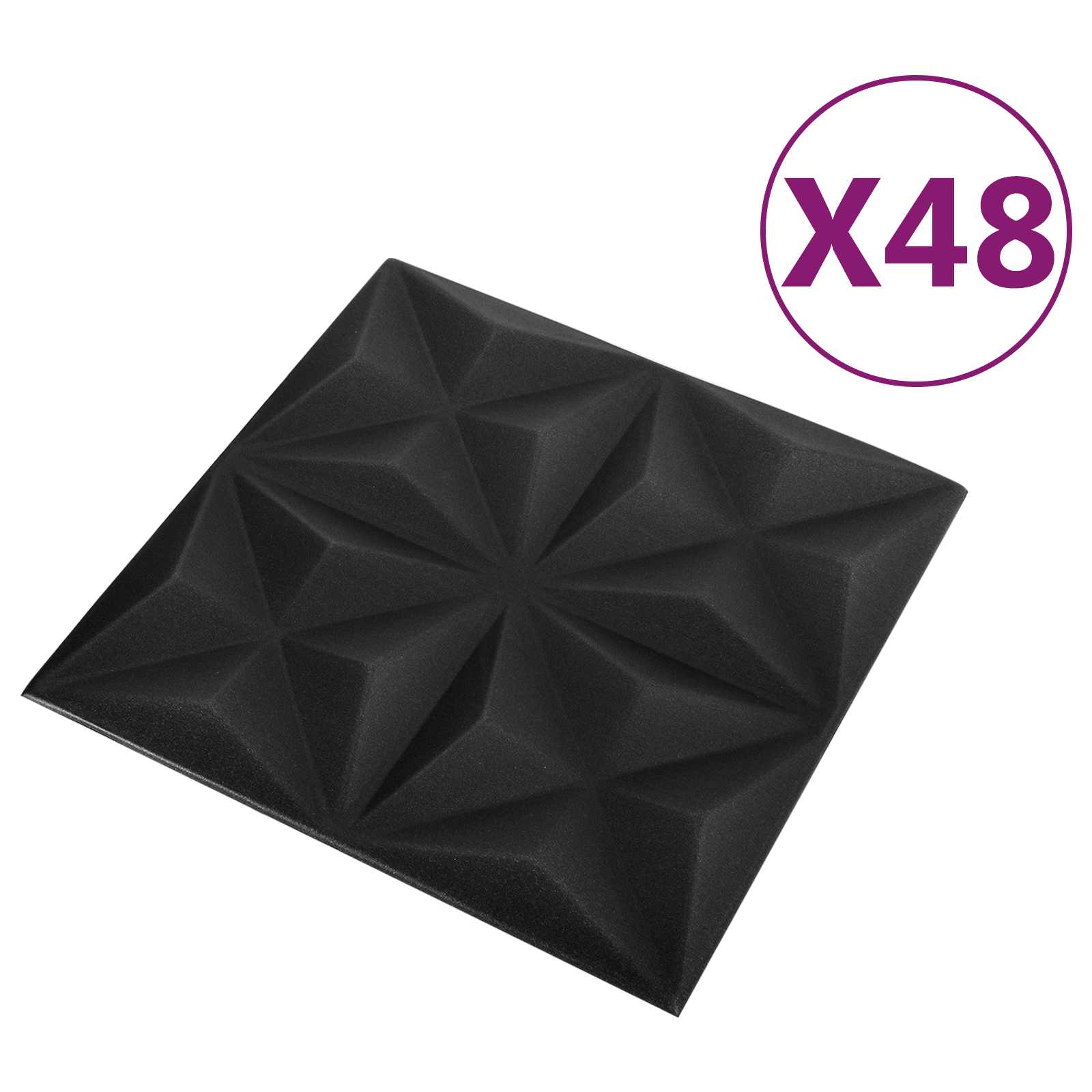 Wandpaneele 12 pcs Diamant Weiß 50 x 50 cm XPS Schaum