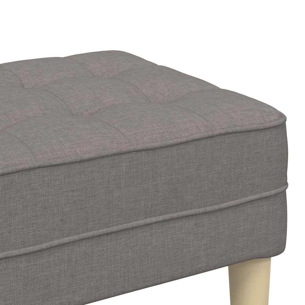 Bank mit Kissen Hellgrau 113 x 57 x 39 cm Stoff