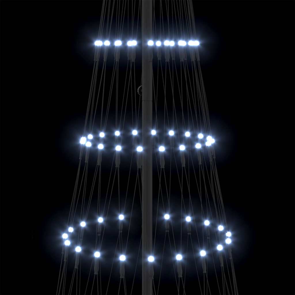 LED-Weihnachtsbaum mit 230 LEDs Mehrfarbig 184,5 cm Metall