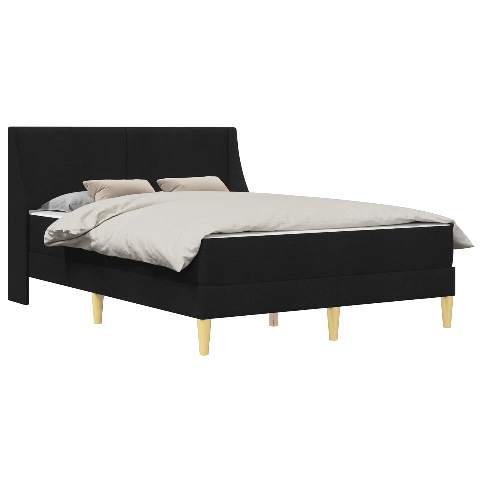 Bettgestell mit Matratze Hellgrau 80x 200 cm Polyester