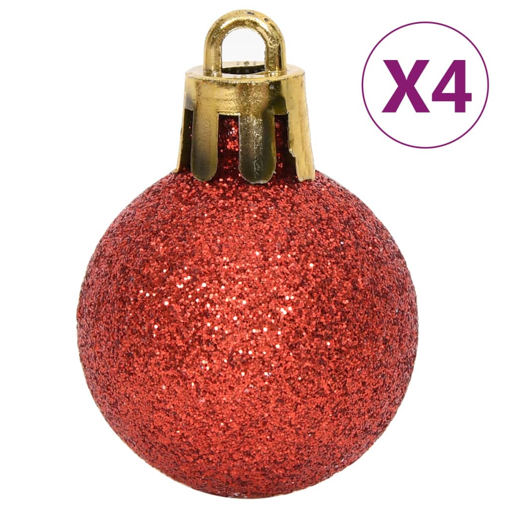 70-tlg. Weihnachtskugel-Set Golden und Rot