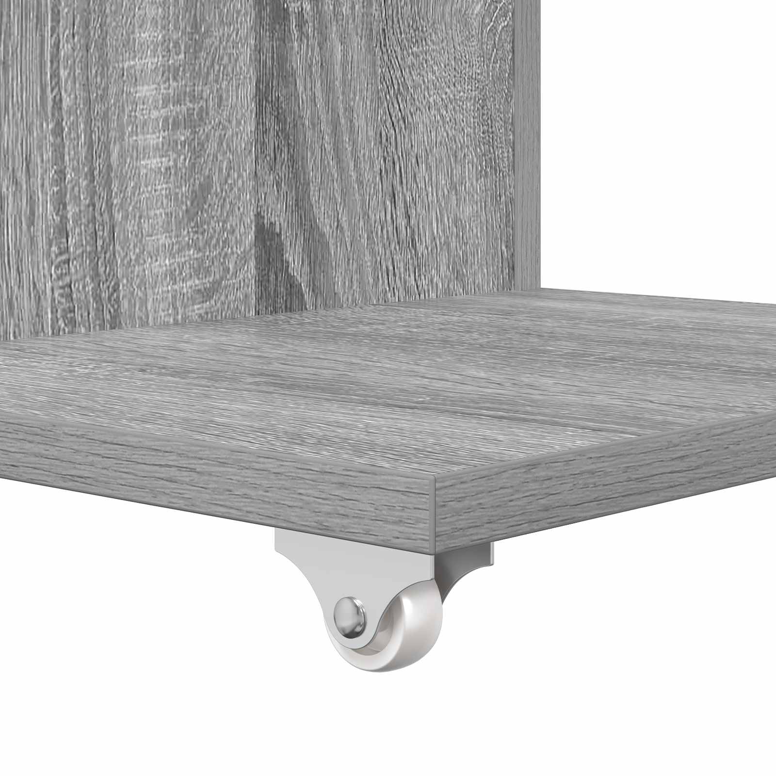 Beistelltisch Mit Rad Weiß 40 x 35 x 60 cm Holzwerkstoff