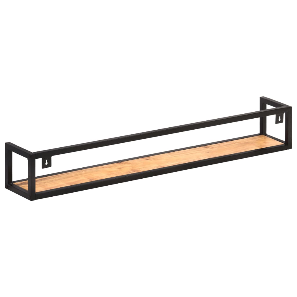 Wandregale 2 Stk. 120 cm Raues Mangoholz