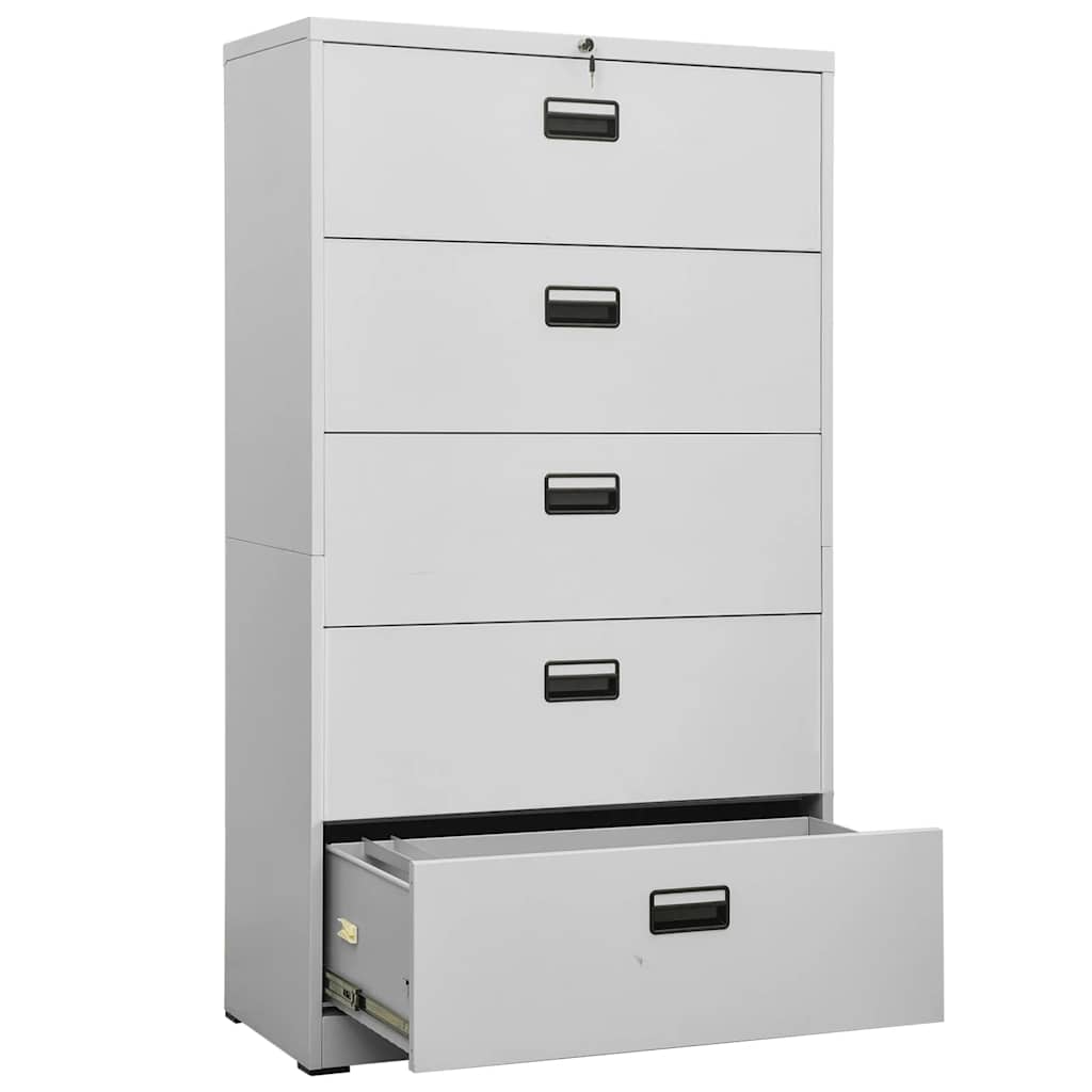 Aktenschrank Weiß 90x46x72,5 cm Stahl