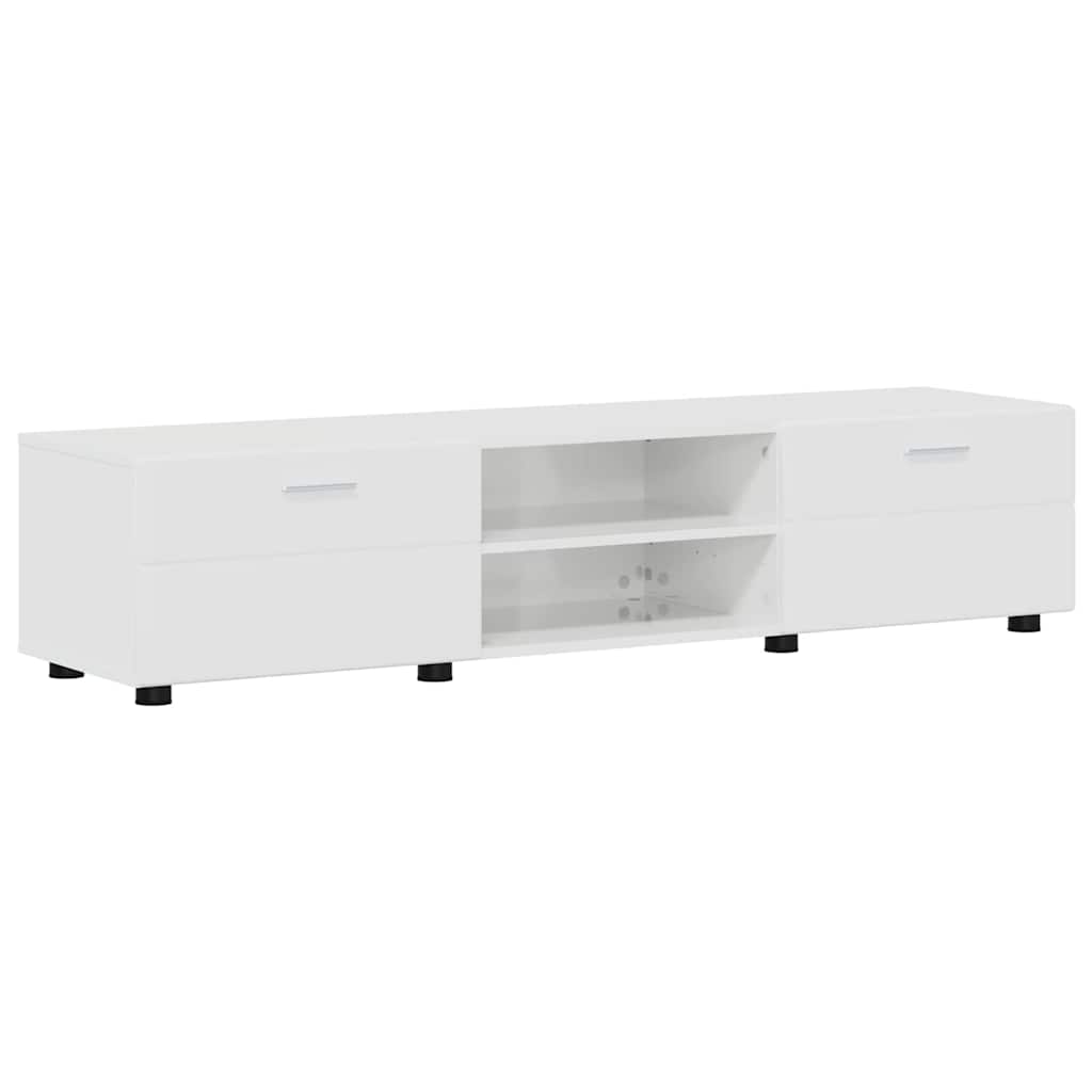Highboard mit Regal FLORIN Weiß 60 x 35 x 182 cm Holzwerkstoff