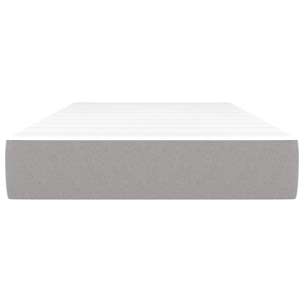 Taschenfederkernmatratze Mittel Hellgrau 80x200x20 cm Stoff