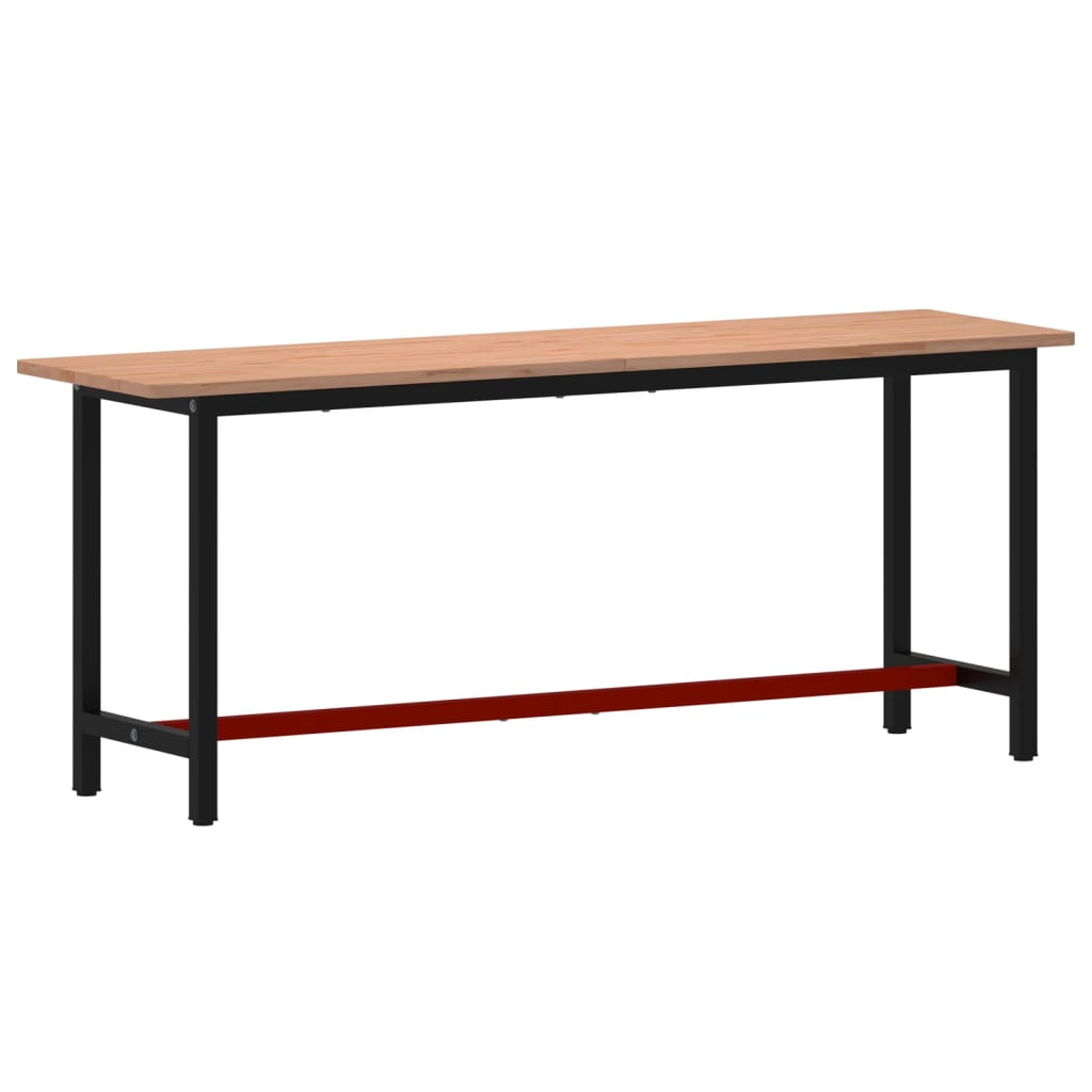 Werkbank 80x55x81,5 cm Massivholz Buche und Metall