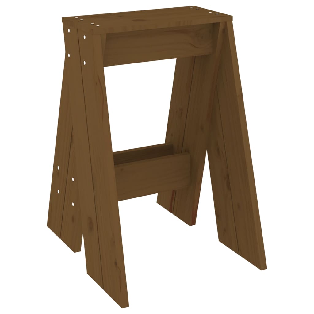 Hocker 2 Stk. 40x40x45 cm Massivholz Kiefer