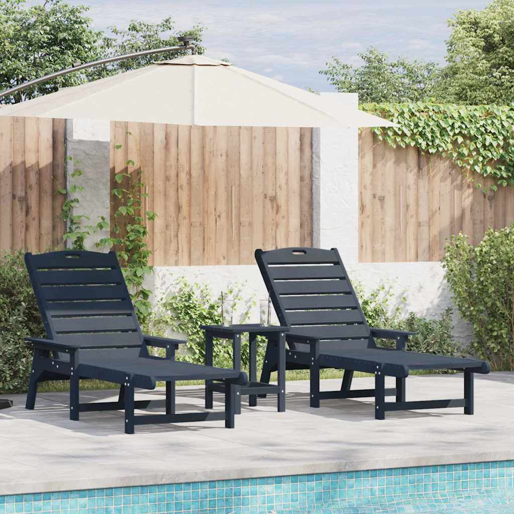 Sonnenliege 2 pcs Weiß 195,5 x 53 x 98,5 cm Polyethylen