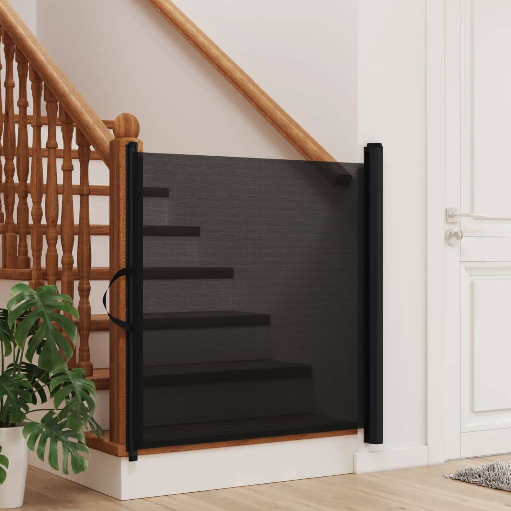 Haustier-Barriere Ausziehbar Weiß 82,5x125 cm