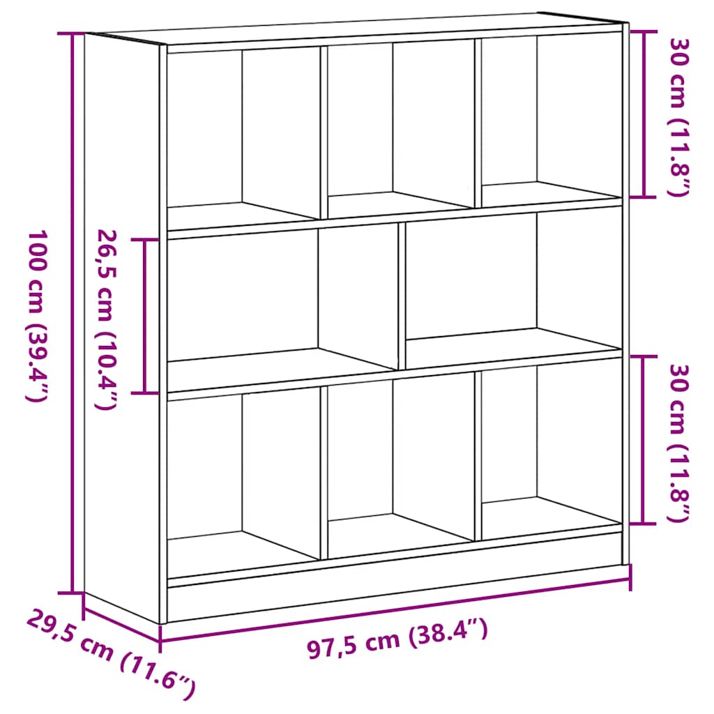Bücherregal Weiß 97,5×29,5×100 cm Holzwerkstoff