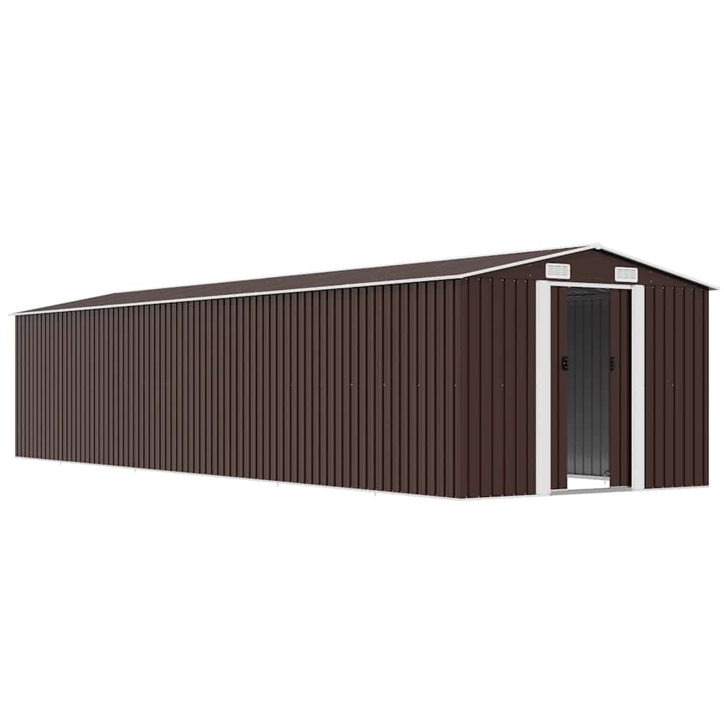 Gerätehaus Grau 257x990x181 cm Verzinkter Stahl